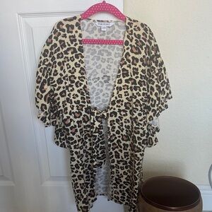 Posh Peanut Lana Leopard Print Kids Swim Coverup